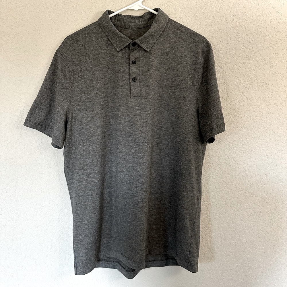 Lululemon Evolution Short Sleeve Polo Gray Large